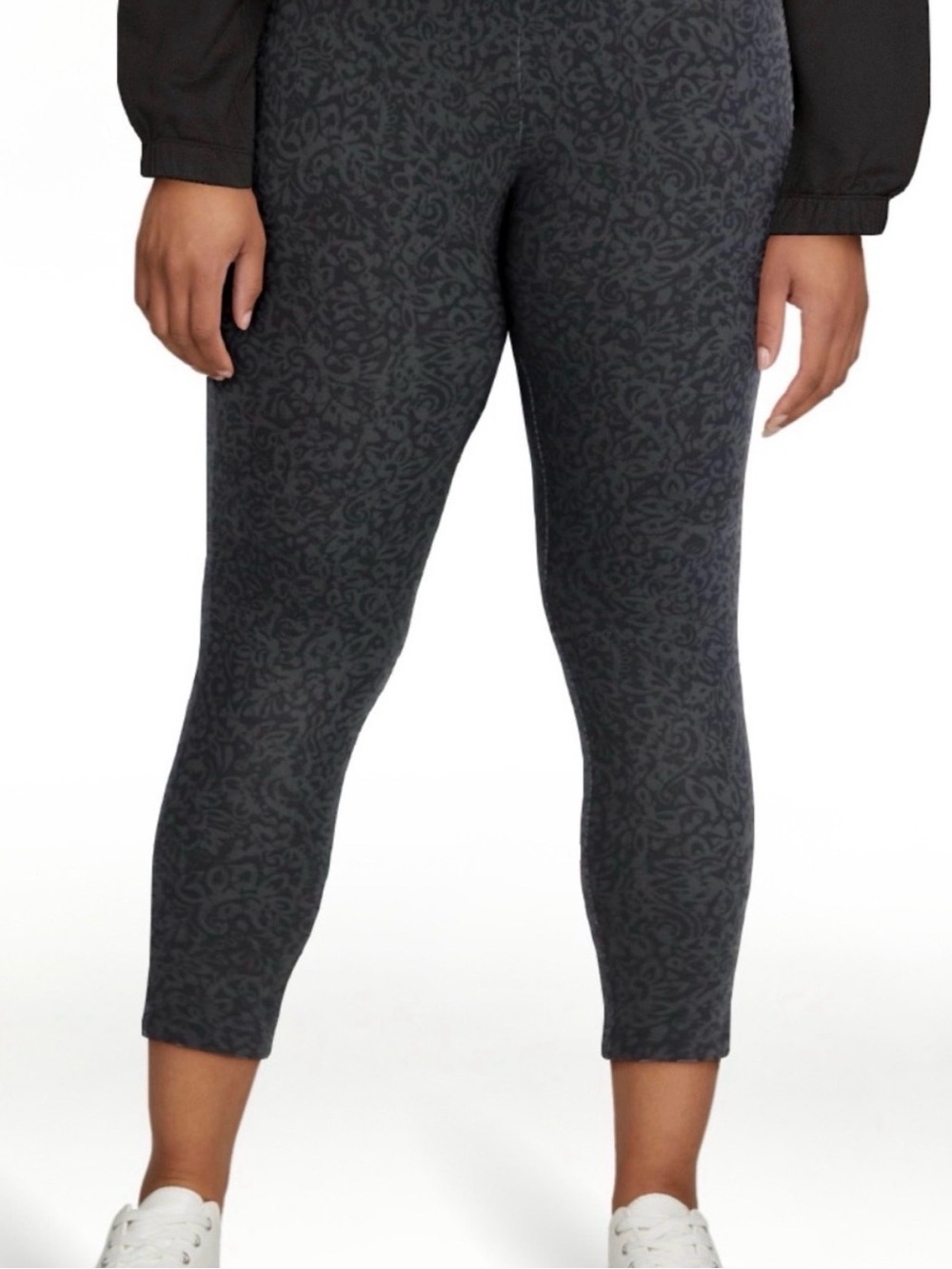 Black Paisley Leggings Plus 3XL NWT!